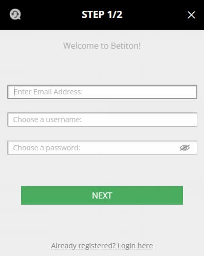 Betiton Registration with Betiton promo code