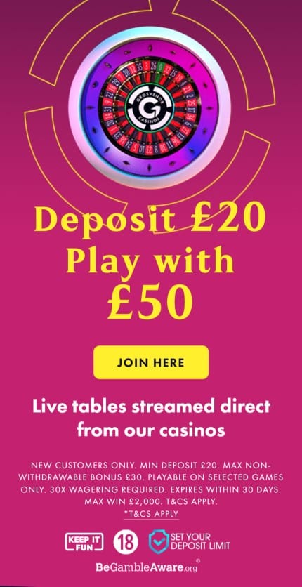 Grosvenor Casino Bonus