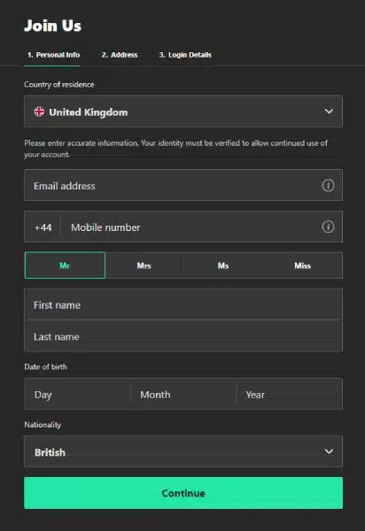 bet365 registration